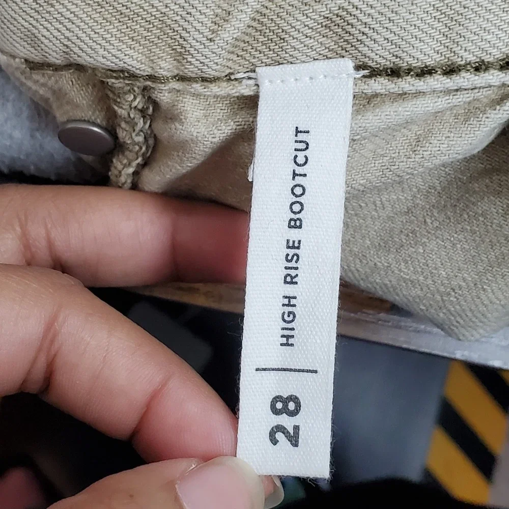 PACSUN Women Jeans 28 Beige Denim Bootcut High Rise 31